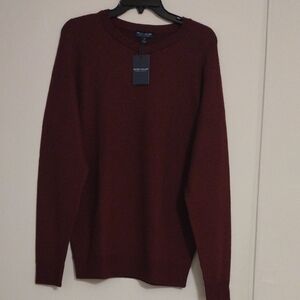Peter Miller Men's Deep Red Crewneck Sweater